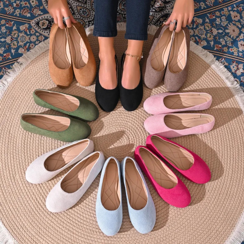 Women Flats Shoes Comfortable Knit Ballet Flat Shoes Women Casual Slip on Loafers Office Boat Sneakers Women Zapatos De Mujer