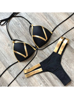 S - XL New Sexy Push Up Bikini Women Swimwear Female Swimsuit Two-Pieces Bikini Set Bra Cup Bather Bathing Suit Swim V2154