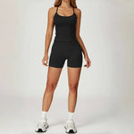 Women's Seamless Yoga Set Quick Drying Slim Fit High-end Feeling Exposed Feeling Set Outdoor Sports and Running Fitness Set