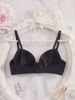 Contrast Color Lace Women Bra Thin Cup Underwire Push Up Sexy Brassiere Daily Comfort Ladies Lingerie