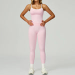 2 Pieces Women's Seamless Yoga Set Fitness Running Sports Set Slim Fit High Waist Beautiful Back Tracksuit