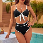 Irresistible Bikini High-Waist Ruched Sculpting Bikinis Tropical Floral Beach Swimsuit Lightweight Quick-Dry Women Swimwear
