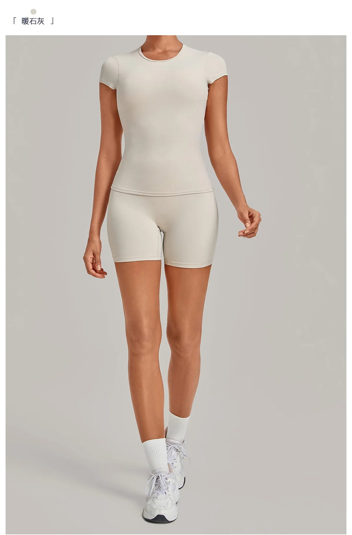 Tight Invisible Wrinkle Yoga Sets Women Short Sleeve O Neck Hollow Back Sports Tank Top Butt-Lifting Shorts Gym Fitness Suits