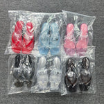 2026 Summer Jelly Shoes Women Fashion Sandals Low Heel Square Toe Girls Street Flip Flops Transparent Color Female Slippers