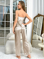 Spring And Summer Women's Pajama Set Fashionable And Breathable Halter Long Pants Two Piece Set