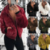 Phantasy Women's Hoodies Women Clothing Streetwear New Style Fashion Hooded Imitation Fur Plush Coat Solid Color Jacket Female