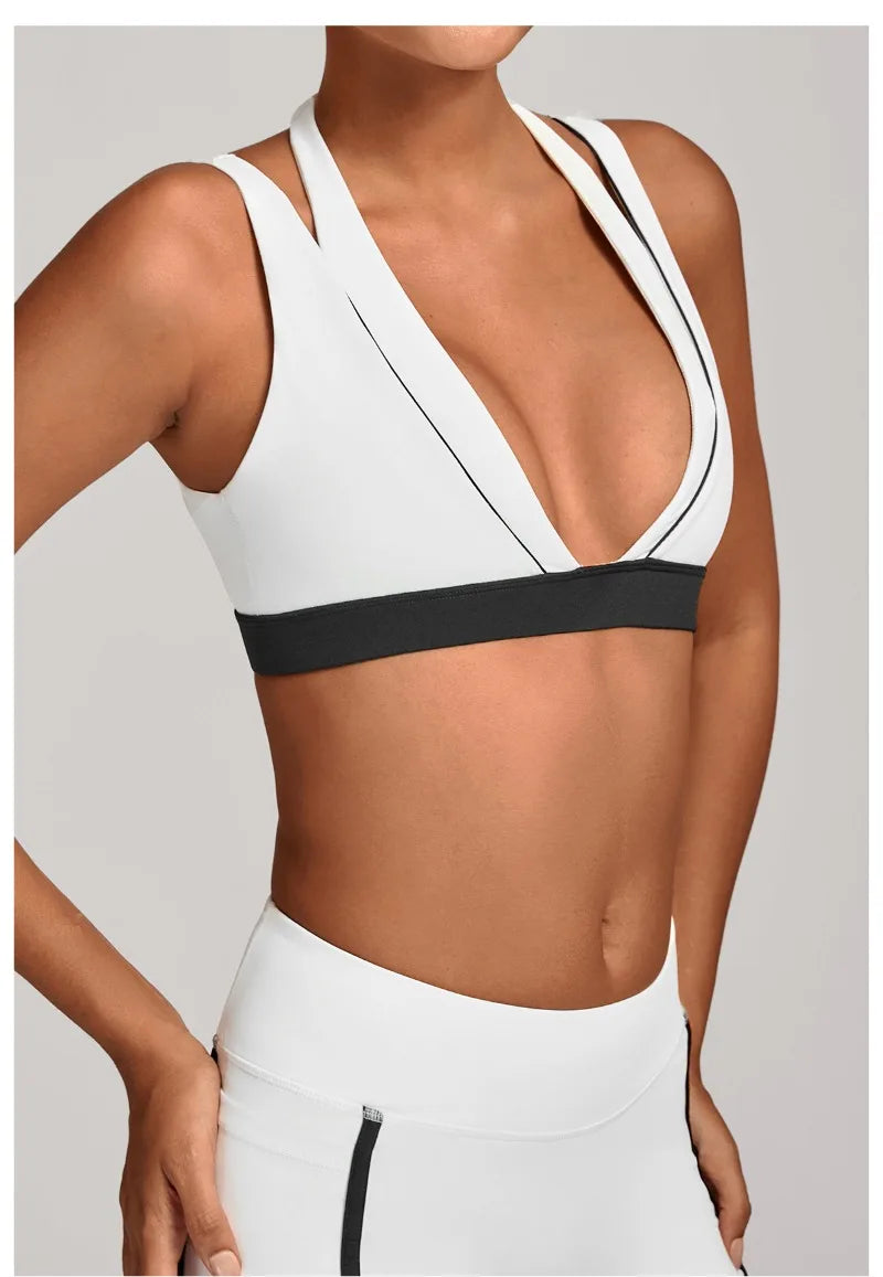 Women's Nude Yoga Bra Slim Fit Beautiful Back Sports Top Fitness Running Casual Tight-fitting Top