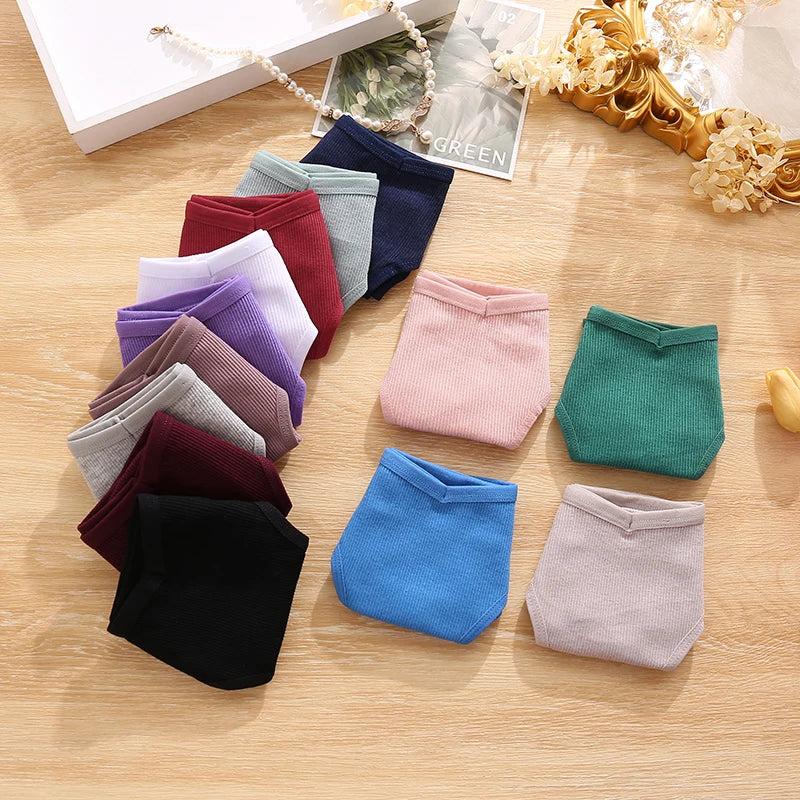 3Pcs/set Cotton Panties Women M-4XL Low Waist Underwear Plus Size Briefs Ladies Comfortable Underpants Female Panties Lingerie