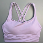 Solid Color Women Fitness Yoga Bra Top Soft Tight Comprehensive Training Jogging Gym Sports Underwear Cross Back With Chest Pad