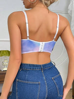 New Fashionable White Lace Splicing Colorful Bra without Steel Hoop, Sexy Women's Underwear MR2599