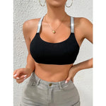 Sexy Sports Bras Fitness Women Underwear Yoga Crop Tank Top Ribbed Backless Lingerie Bras Comfortable Push Up Bralette Chic Vest