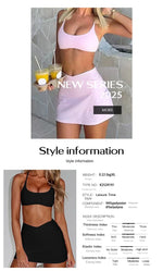 Phantasy Yoga Set Sleeveless Halter Crop Top High Elastic Skirt Sports Suit Sexy Yoga Short Skirt Casual Sports Style Vestido
