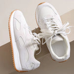 Gray Lace Up Sneakers for Women Breathable Mesh Sports Shoes Woman Autumn Winter Non Slip Soft Insole Vulcanize Shoes Mujer