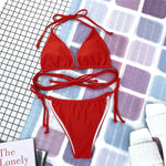 DEKA Brazilian Mini Micro Bikini Set Mujer Women Bandage Swimsuit Cross String Thong Swimwear Summer Beachwear Swim Suit