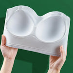 Women Bra Anti-slip Push Up Front Closure Invisible Tube Top Bra Solid Color Elastic Lady Bandeau Bra Women Underwear