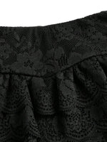 Women Lace Skorts High Waist Ruffle Layered Shorts Summer Gothic Casual Daily Short Pants Streetwear