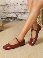 2025 Elegant Woman Square Toe Lolita Lady Barefoot Boat Gold Flats Elegant Soft Sole Ballerina Party Mary Jane Shoes