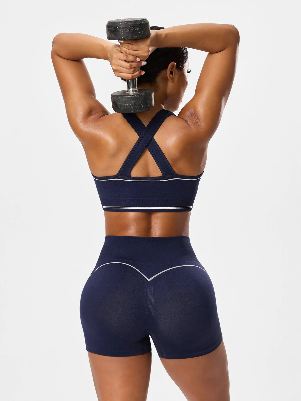 2pcs/sets Yoga Sport T-shirts Shorts Set Sportswear Woman Gym Seamless Workout Vest Shorts Leggings Activewear Women's Tracksuit