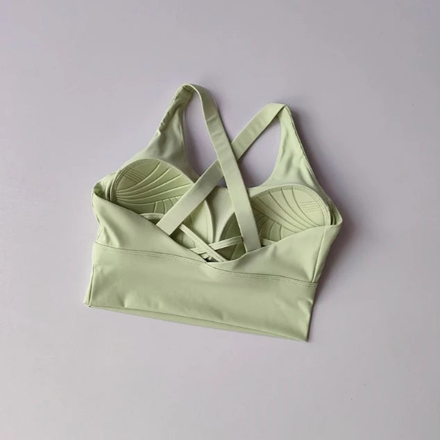 Women's Shock-Absorbing Yoga Sports Bra Summer Fitness Gathered Breasts Accessory Breathable Comfortable Yoga Sports Bra