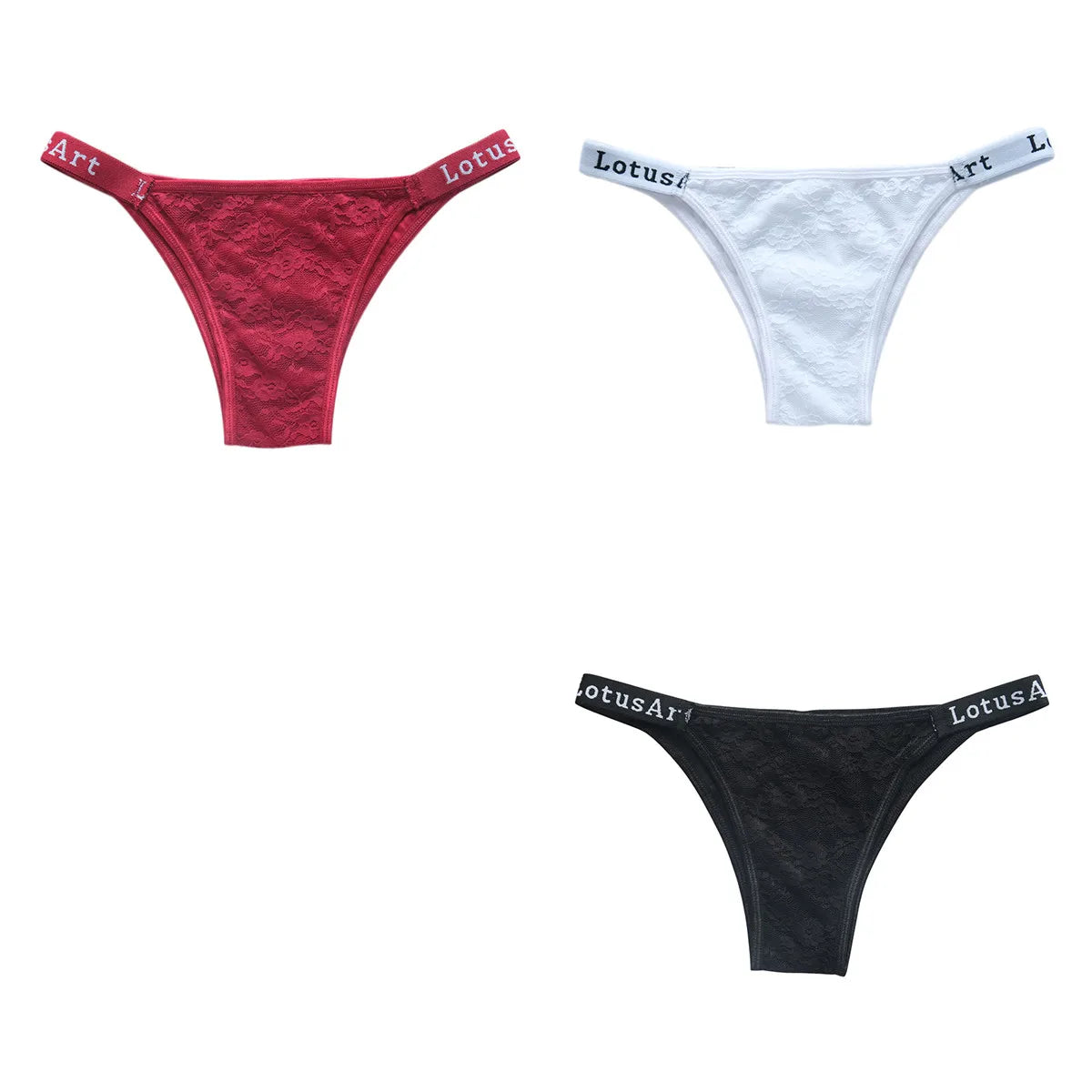 3PCS/Set Women Lace Panties Sexy Brazilian Panties Female Underpant Low Waist Panty Girls Underwear Fashion Intimates