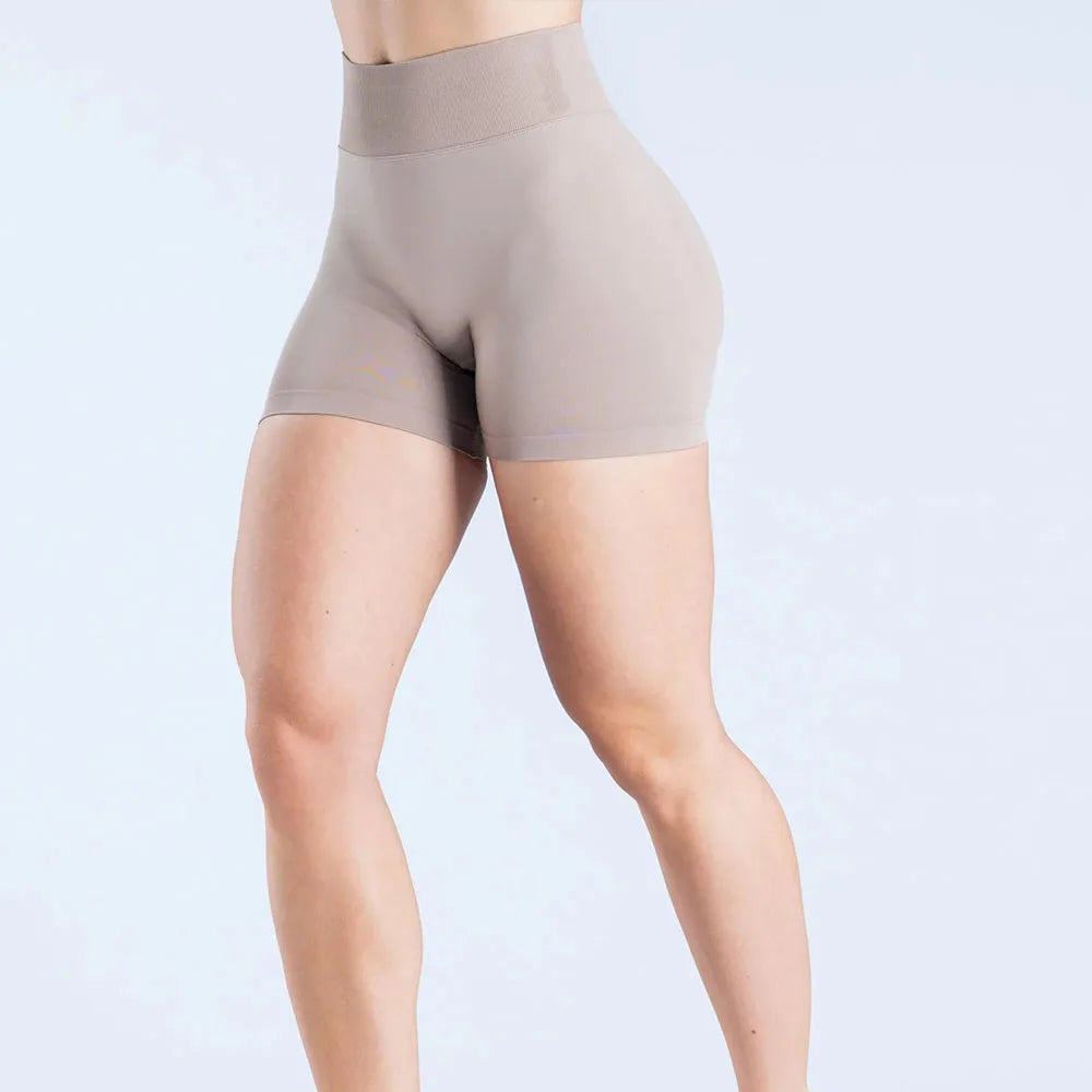 Women High Waist Yoga Shorts Stretch Breathable Sports Shorts Fitness Gym Running Workout Short Pants For Ladies
