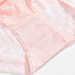 1Pc Sexy Floral Lace Underwire Bras Panties Sets Hollow Out See-Through Romantic Lingerie Underwear Sexy Women Panties S-XL