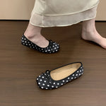 2026 New Polka Dot Women Ballet Flats Comfort Round Toe Shoes Street Style Soft Sole Ladies Eelgant Dress Slip on Loafers Shoes