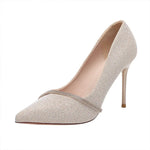High Heels Women withSpring and Autumn Pointy Women's Shoes Dress Wedding Shoes Temperament Banquet Single Shoes