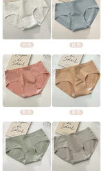 Pure cotton seamless underwear for girls mid-waist sweat-absorbent, breathable and anti-bacterial cotton crotch sports briefs
