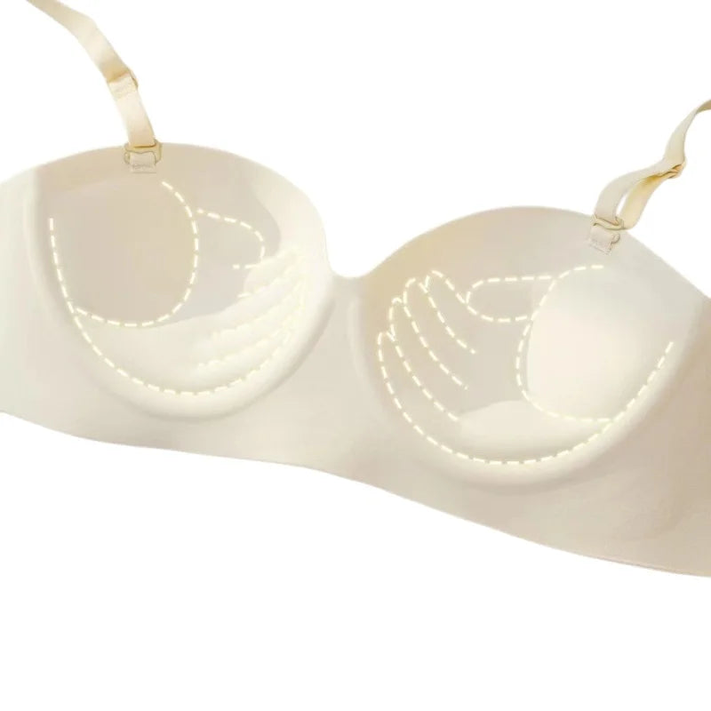 Push-Up Bras Women 1/2 Cup Underwear Sexy Lingerie Solid Color Wireless Fixed Cup Demi Bra Comfort Breathable Brassiere S-XL