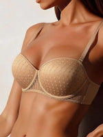 European and American sexy lingerie, corrugated bra, underwear that supports side breasts, soft underwire, thin top and thick bottom, push-up bra