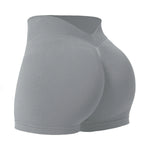 Women's Seamless Yoga Shorts Scrunch Butt Gym Shorts Booty Running Low Waist Sports Shorts Workout Leggings V Hip Fitness Pants