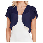 Women’S Short Sleeve Cardigan Chiffon Tops Ladies Open Front Bolero Shrug Crop Top Clothing For Female Plus Size Oversized 2025