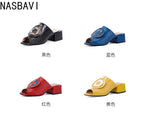 NASBAVI Out Outdoor Slippers Latest Luxury Shoes Women Designers Ladies Shoes and Sandals Wedding Shoes for Women Big Size 45 46