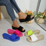 Summer Women's Sandals Peep-Toe Shoes Woman High-Heeled Platfroms Slides Women Casual Slippers