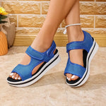 Women Summer ShoesNew Mesh Fish Platform Sandals Women's Open Toe Wedge Sandals Ladies Light Casual Shoes Zapatillas Muje