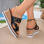 2026 New Women Slippers Plus Size Fashion Wedge Sandals Casual Platform Walking Shoes Comfortable Beach Shoes
