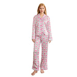 Women Christmas Pajamas Set Bow/Santa/Tree Print Long Sleeve Shirts Tops and Pants Sleepwear 2 Pieces Loungewear Suits