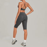 Women's Seamless Yoga Set Sports Fitness Gym Slim Fit Beautiful-Back Bra Hip Lift High-Waist Pants Suits Training Workout Sets