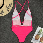 Sexy Deep V Neck Wrap Around Female Swimwear One Piece Swimsuit Women Backless Monokini High Leg Cut Bathing Suit Swim Beachwear