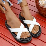 Women Slippers Summer New Fashion Sandals Open Toed Casual Flat Slippers Outdoor Lightweight Beach