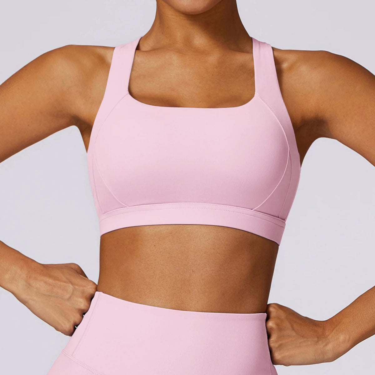 Hearuisavy Sports Bra Gym Underwear High Strength Shockproof Running Yoga Crop Top Breathable Pilates Push Up Fitness Tops Women
