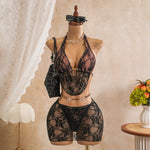 Sexy Black Mesh Shorts 3 Piece Bikinis Sets2026 Women Pearls Push Up Tassel Bra Swimsuit Beach Holiday Bathing Suit Swimwear