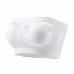 Women Strapless Bandeau Bra Heart Hollow Out Seamless Wireless Unlined Sexy Lingerie Tube Top