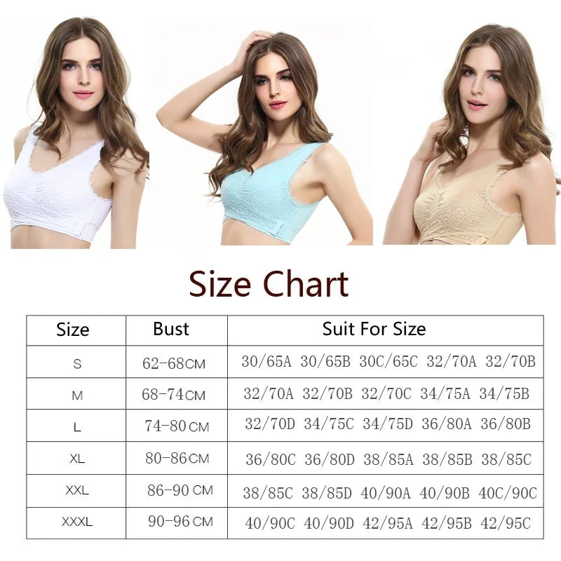 Front Cross Buckle Lace Bra Adjustment Gathering Women's Underwear Yoga Running Vest Seamless Without Steel Ring Brassiere