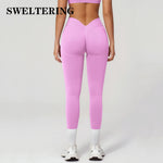 Women Seamless Yoga Pants High Waist Butt Lifting Sports Leggings Gym Workout Pants Female Soft Stretchy Sports Yoga Trousers