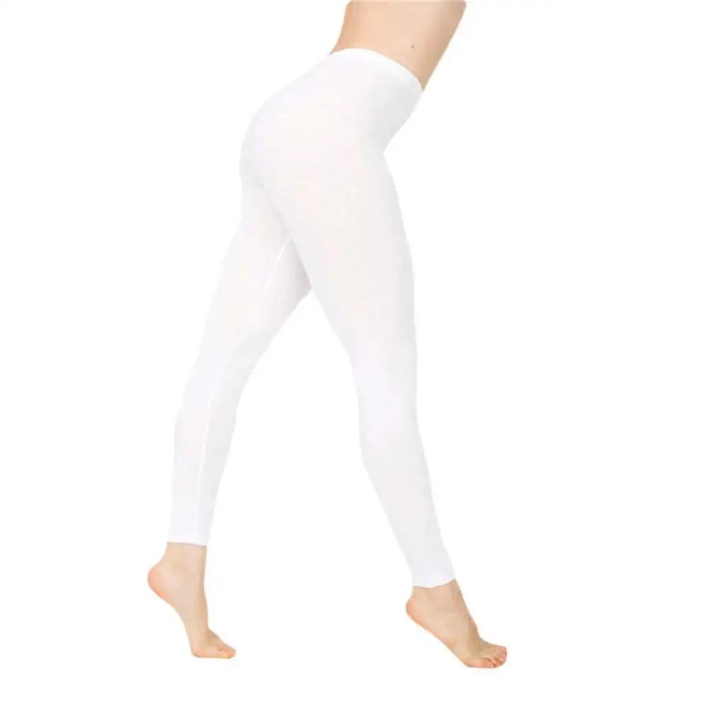 Women Workout Leggings Sexy Butt Lifting Leggings Solid Color Stretchy High Waist Slim Tights Leggings Pencil Pants Trousers