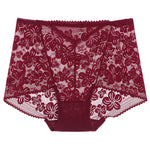 Seamless Lace High Waist Panties for Women Lingerie Sexy Flowers Embroidery Mesh Breathable Briefs Plus Size 3XL Underwear