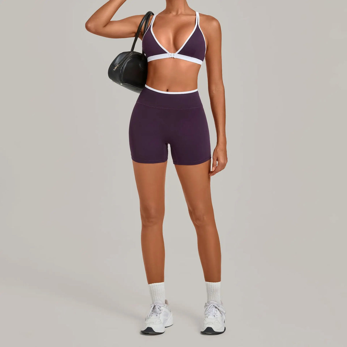 Summer Yoga Set 2Pcs Women's Tracksuit Back Cross Sports Bra Sportswear High Waist Butt-Lifting Fitness Pants Workout Top Suit