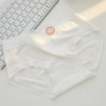 1 Pack 7A Antibacterial Mid-Rise Fit Panties Sexy Lingerie Breathable All-Day Comfortable Briefs Solid Color M-XL Intimates